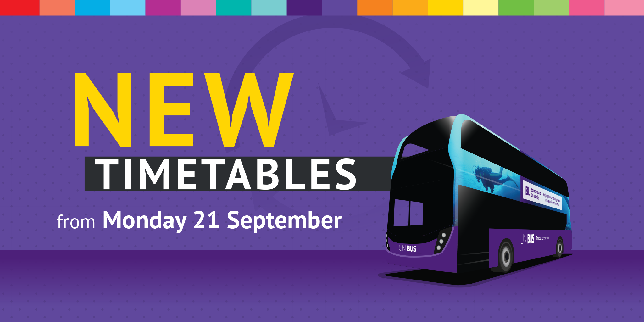 New timetables from Monday 21 September