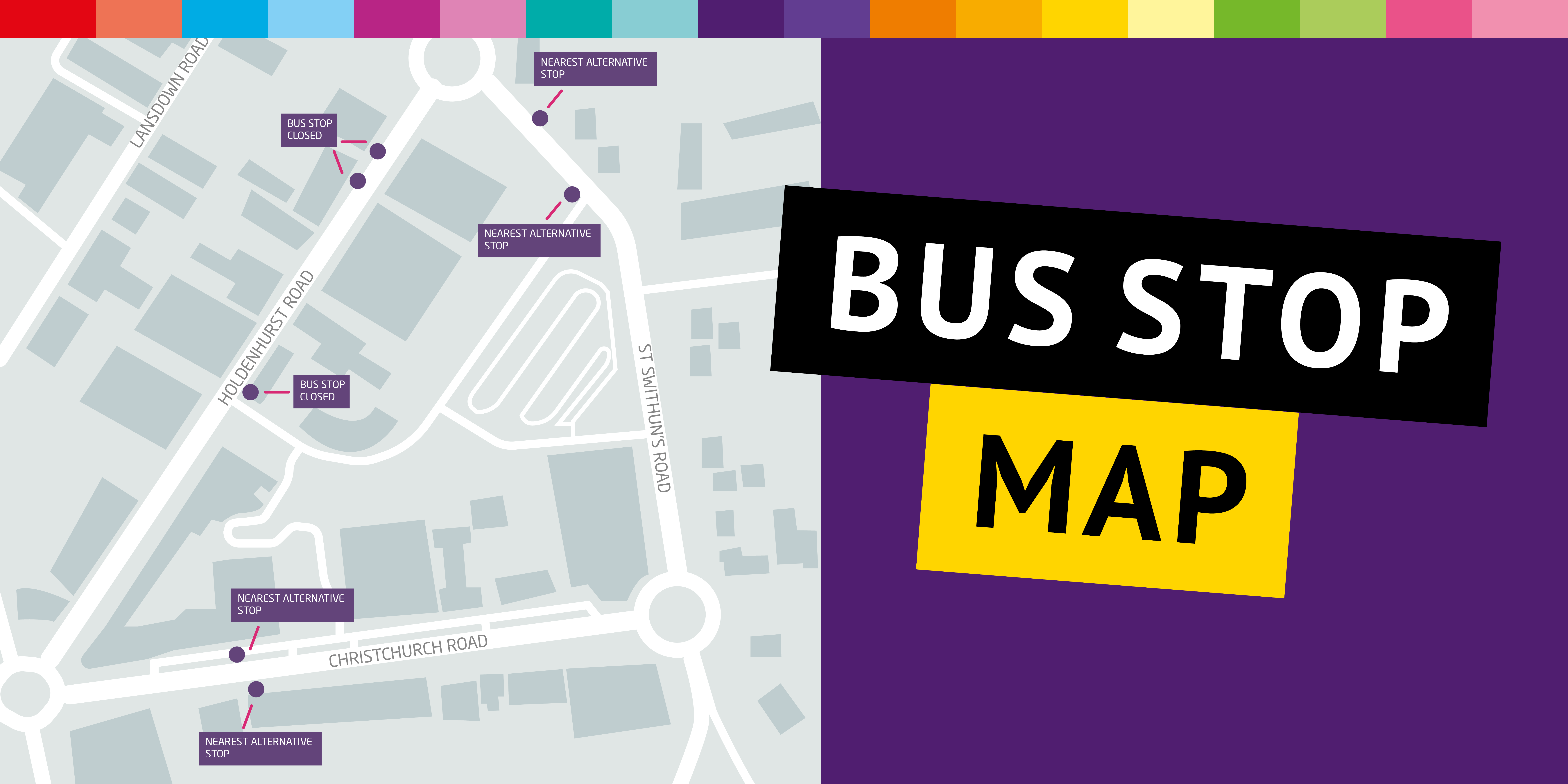 bus stop map for holdenhurst road