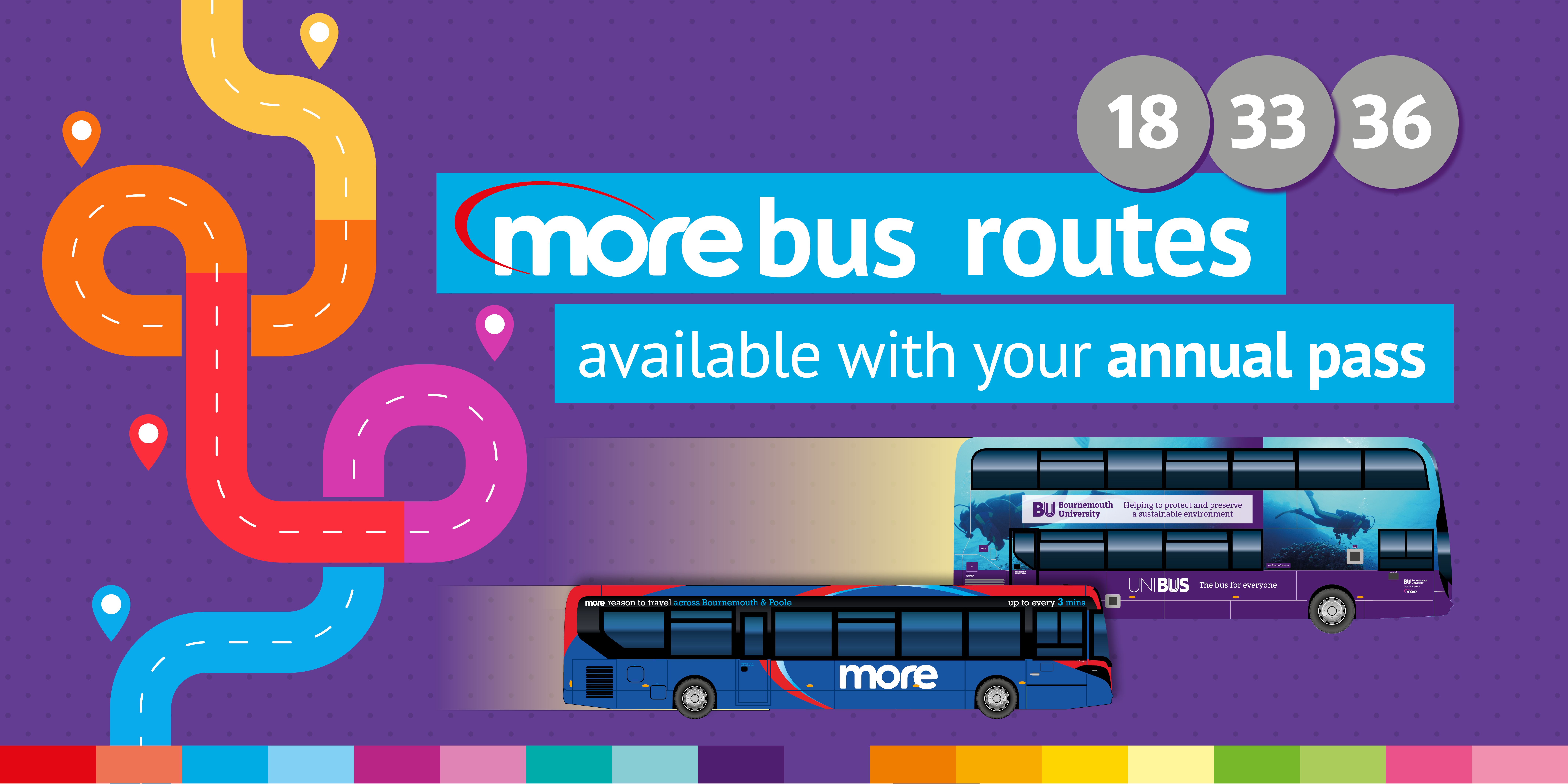 18, 33 & 36 morebus routes available with your annual pass image